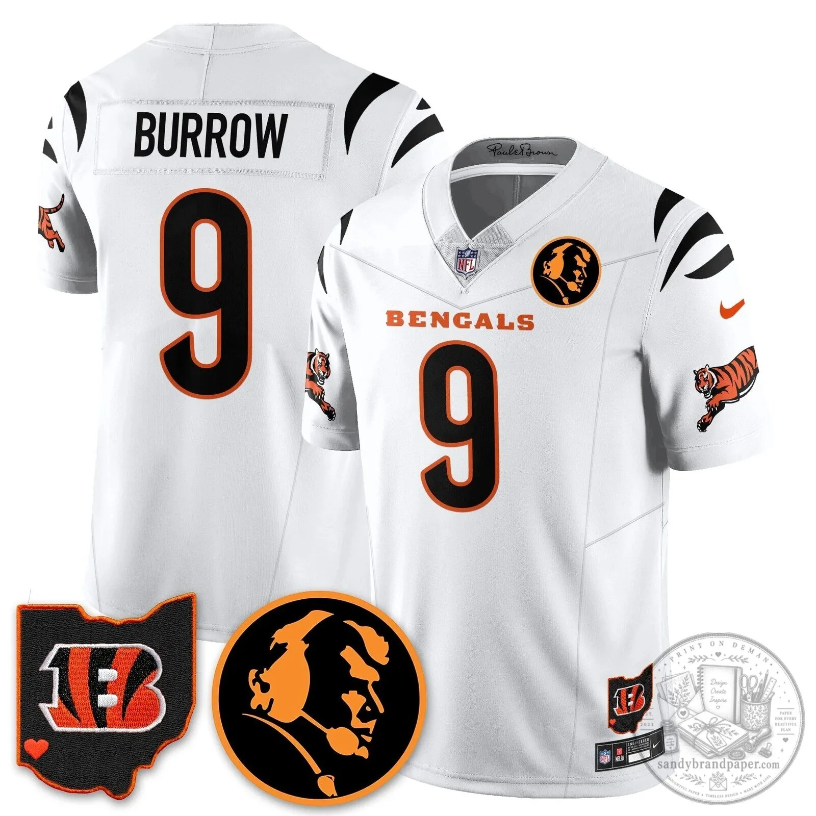 Cincinnati Bengals Joe Burrow John Madden Commemorative Football Jersey 84 Cincinnati Bengals Joe Burrow John Madden Commemorative Football Jersey
