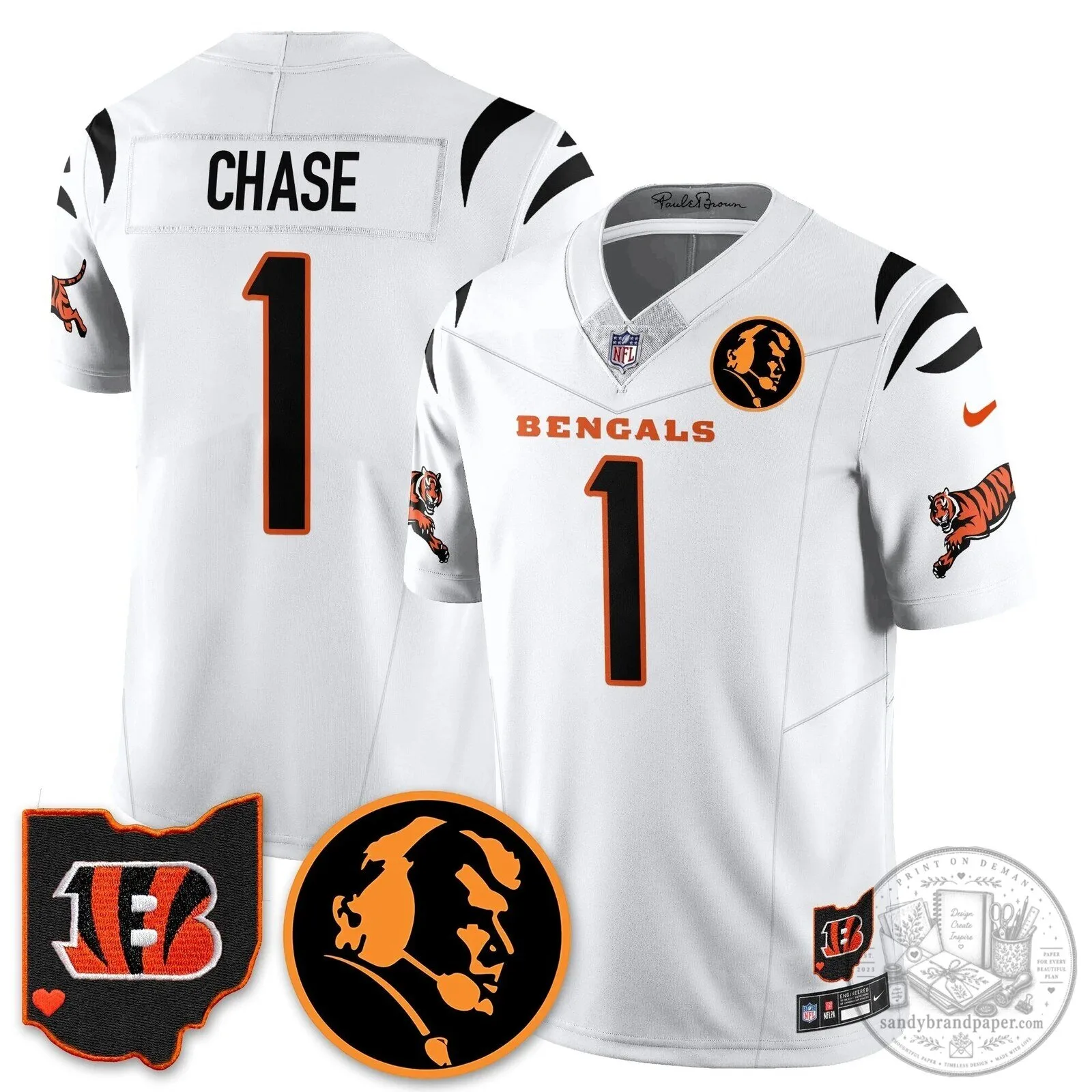 Cincinnati Bengals Joe Burrow John Madden Commemorative Football Jersey 85 Cincinnati Bengals Joe Burrow John Madden Commemorative Football Jersey