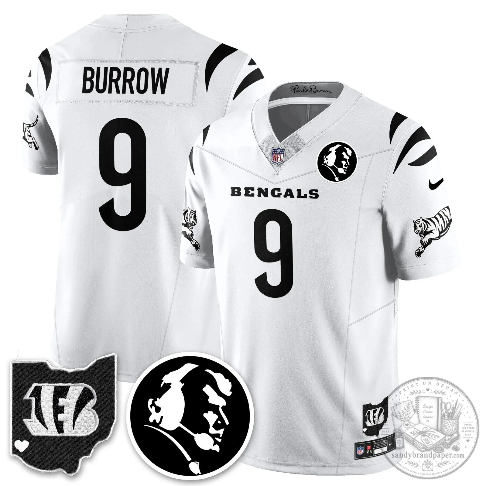 Cincinnati Bengals Joe Burrow John Madden Commemorative Football Jersey 91 Cincinnati Bengals Joe Burrow John Madden Commemorative Football Jersey