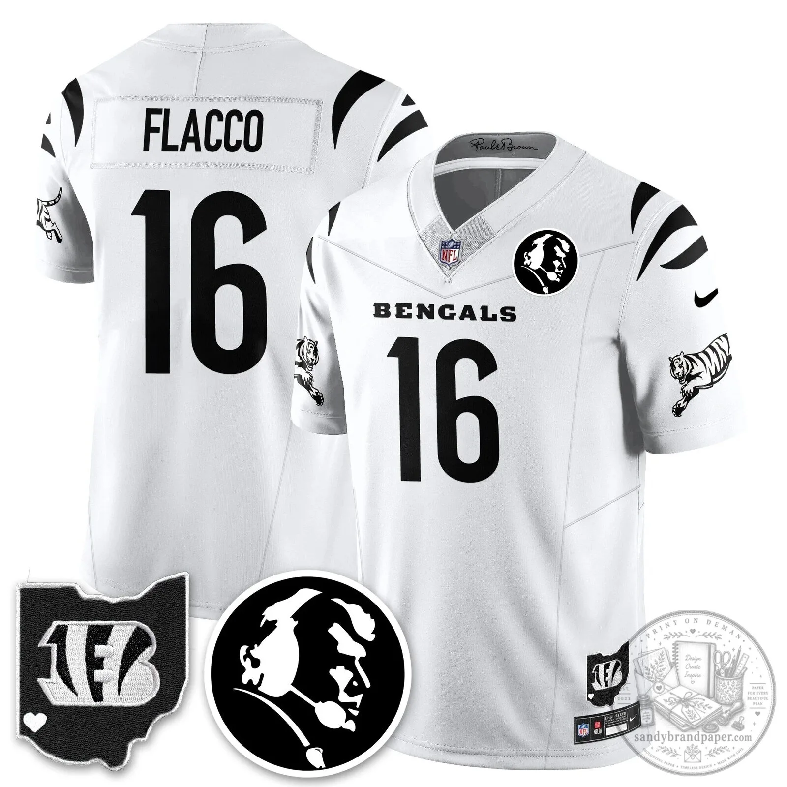 Cincinnati Bengals Joe Burrow John Madden Commemorative Football Jersey 93 Cincinnati Bengals Joe Burrow John Madden Commemorative Football Jersey
