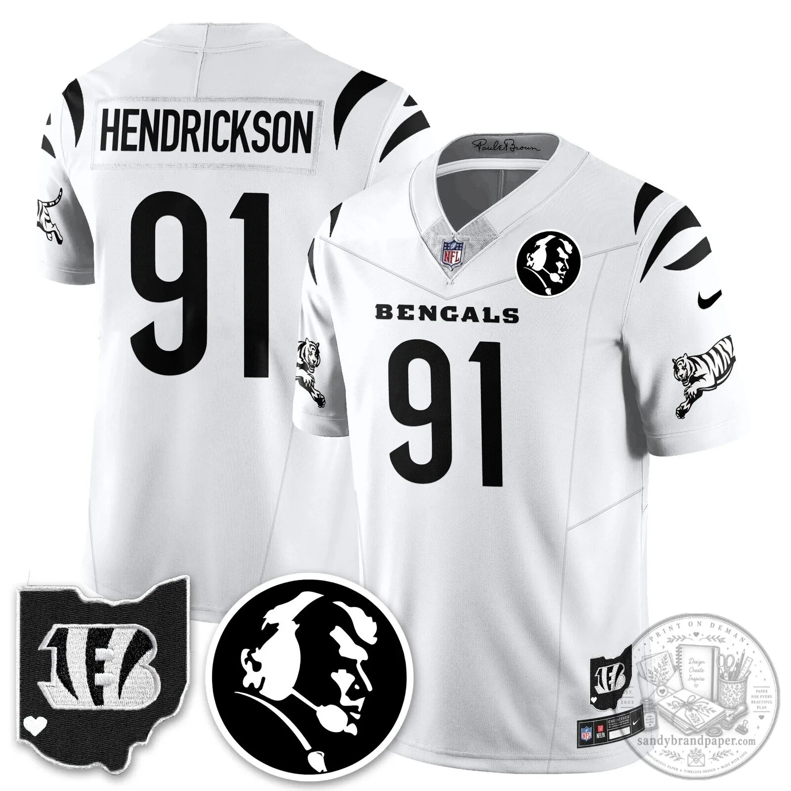 Cincinnati Bengals Joe Burrow John Madden Commemorative Football Jersey 94 Cincinnati Bengals Joe Burrow John Madden Commemorative Football Jersey