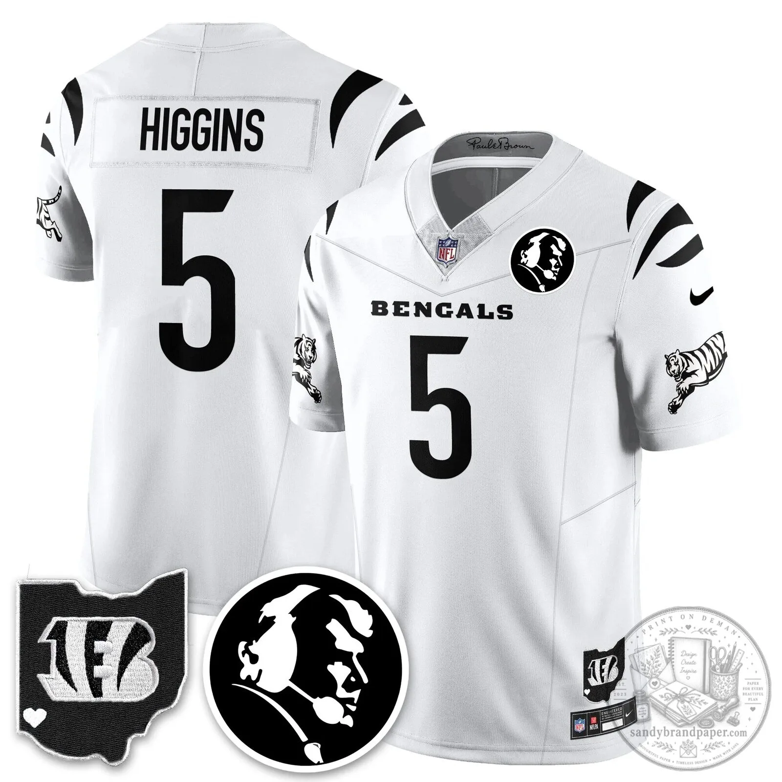 Cincinnati Bengals Joe Burrow John Madden Commemorative Football Jersey 95 Cincinnati Bengals Joe Burrow John Madden Commemorative Football Jersey