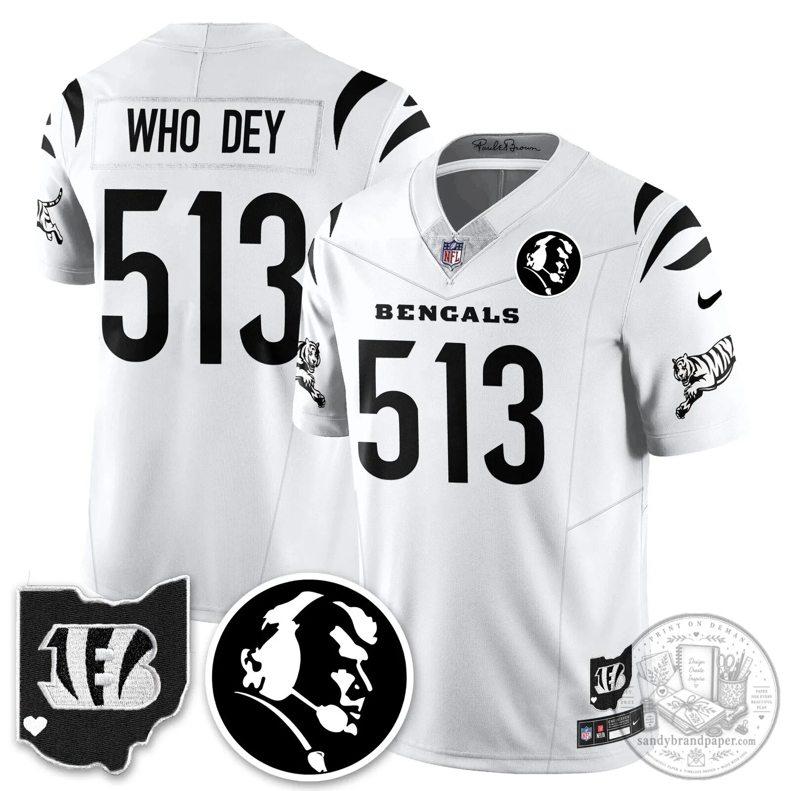 Cincinnati Bengals Joe Burrow John Madden Commemorative Football Jersey 96 Cincinnati Bengals Joe Burrow John Madden Commemorative Football Jersey