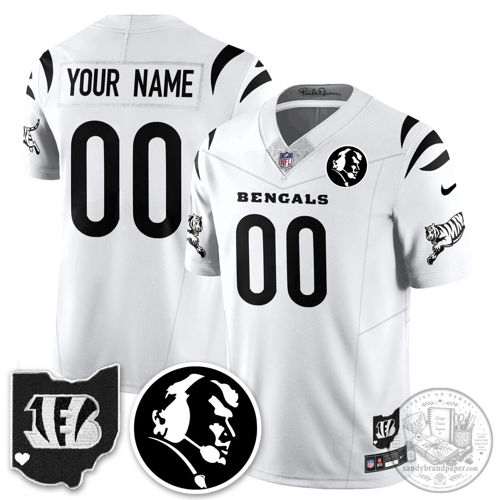 Cincinnati Bengals Joe Burrow John Madden Commemorative Football Jersey 97 Cincinnati Bengals Joe Burrow John Madden Commemorative Football Jersey
