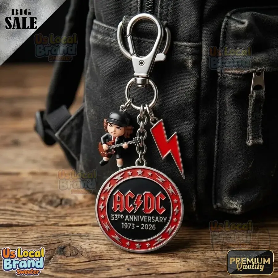 AC/DC 53rd Anniversary 1973-2026 Multi Charm Keychain