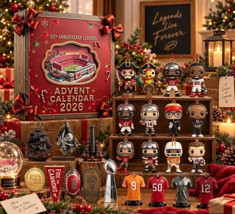 Tampa Bay Buccaneers 50th Anniversary Legends Advent Calendar 2026 Christmas Countdown 5 Tampa Bay Buccaneers 50th Anniversary Legends Advent Calendar 2026 Christmas Countdown