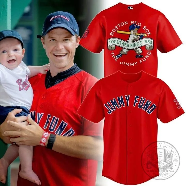 Boston Red Sox Jimmy Fund Baseball Jersey for Cancer Awareness