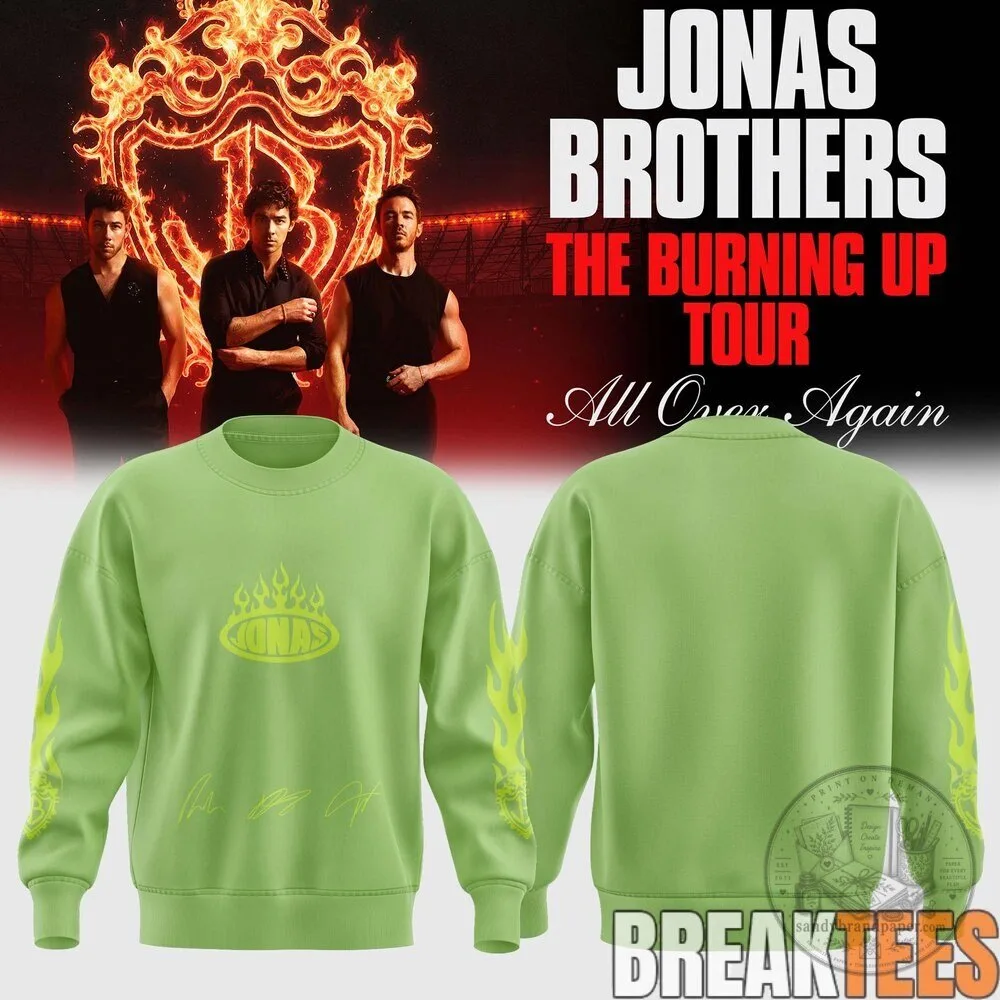 Jonas Brothers The Burning Up Tour All Over Again Concert Sweatshirt 3 Jonas Brothers The Burning Up Tour All Over Again Concert Sweatshirt