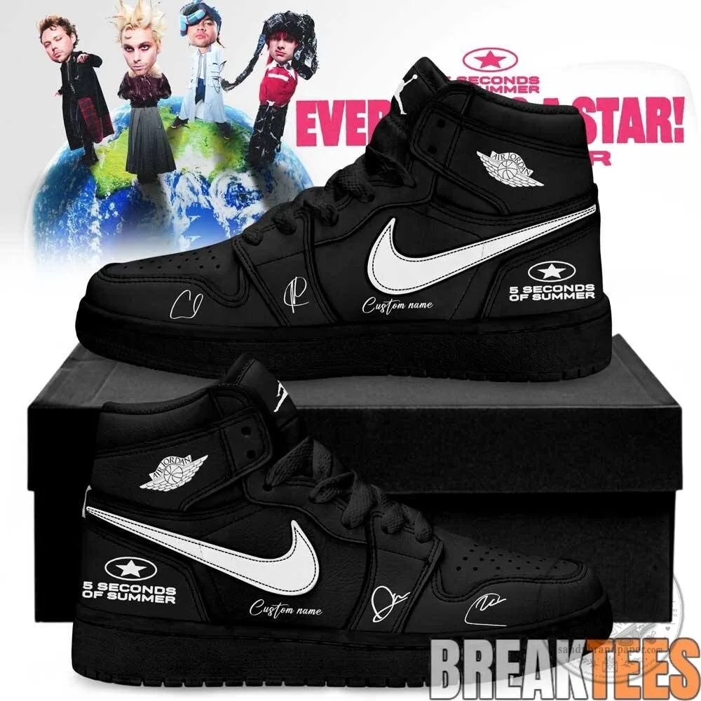5 Seconds of Summer Everyone's a Star World Tour Custom High-Top Shoes