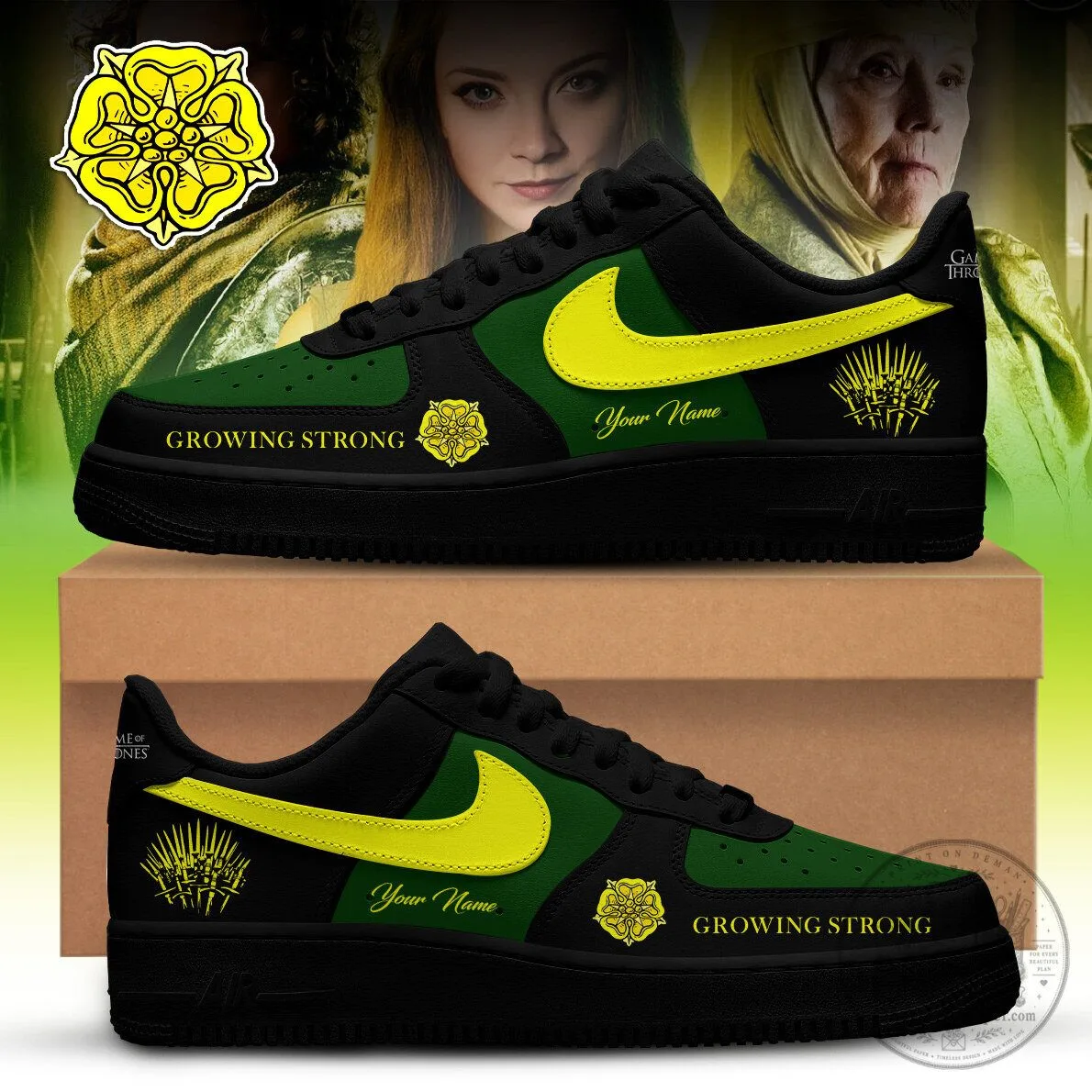 Game of Thrones x House Tyrell Nike Air Force 1 Low Custom for Fans
