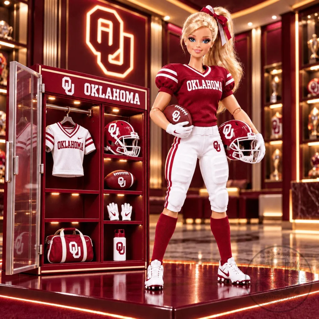 Oklahoma Sooners Barbie Football Player Collectible Doll Oklahoma Sooners Barbie Football Player Collectible Doll