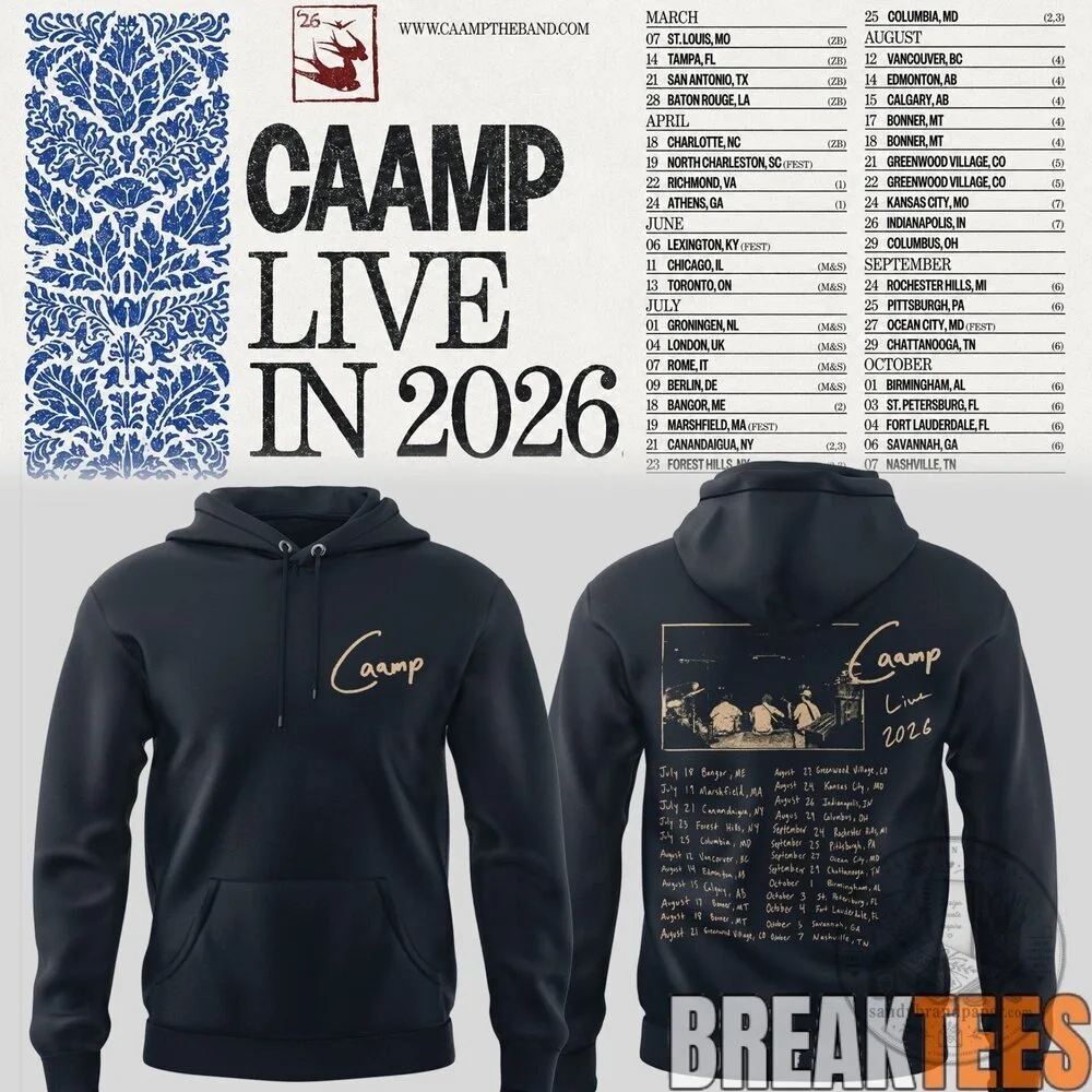 Caamp Live in 2026 Band Concert Tour Schedule Hoodie 6 Caamp Live in 2026 Band Concert Tour Schedule Hoodie