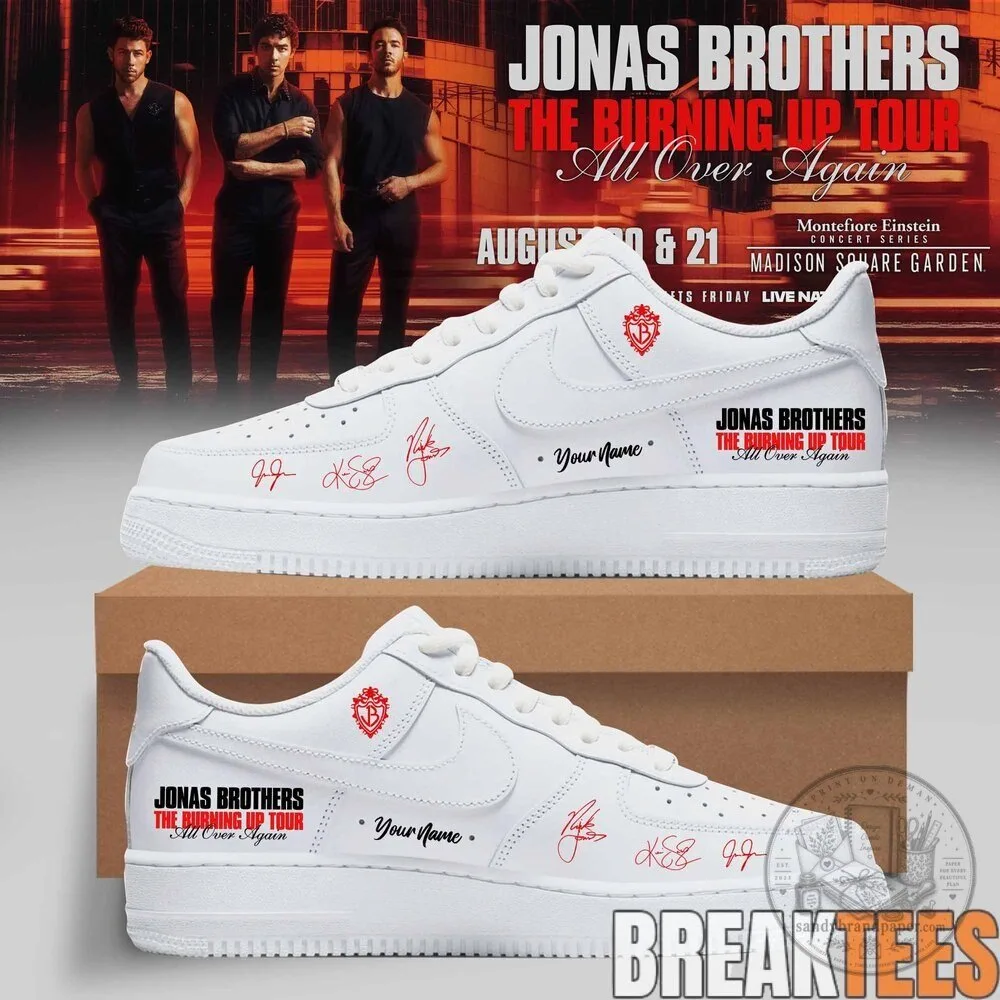 Jonas Brothers The Burning Up Tour All Over Again Custom Shoes