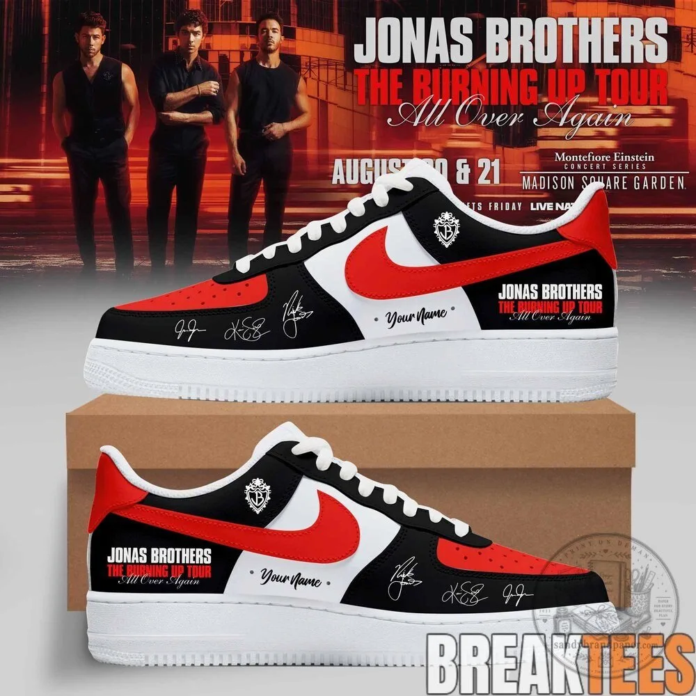Jonas Brothers The Burning Up Tour All Over Again Custom Shoes 3 Jonas Brothers The Burning Up Tour All Over Again Custom Shoes