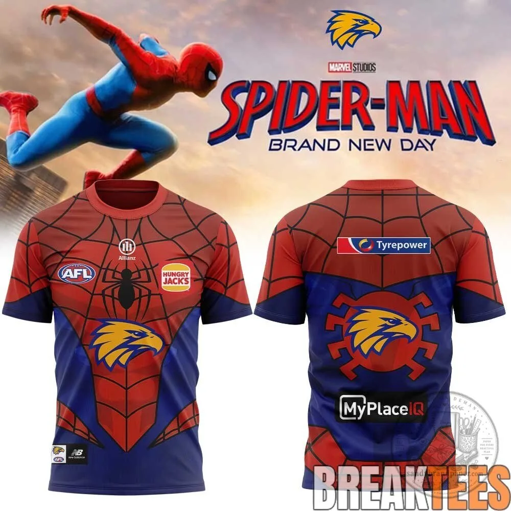 West Coast Eagles Spider-Man Marvel Comics Australian Football League Jersey