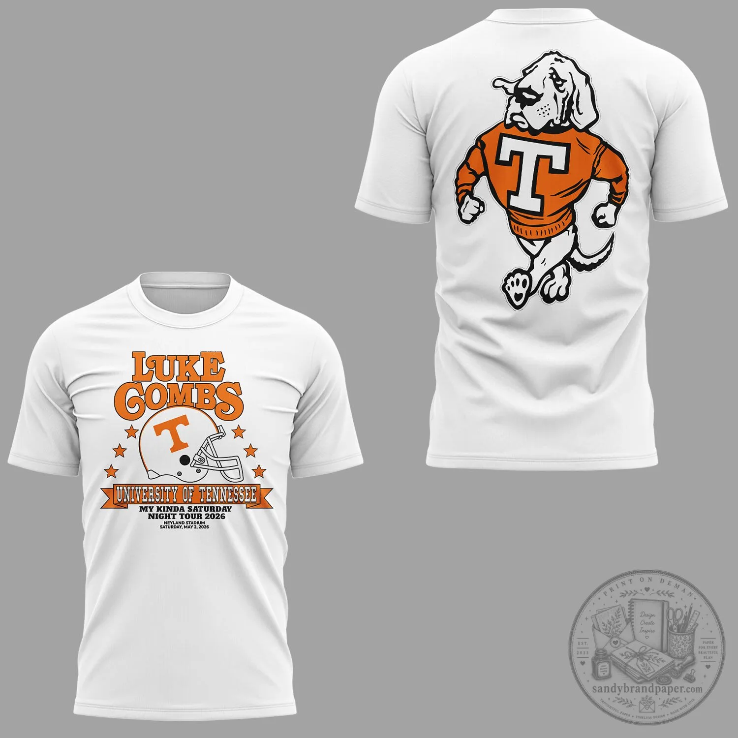 Luke Combs My Kinda Saturday Night Tour 2026 Neyland Stadium T-Shirt