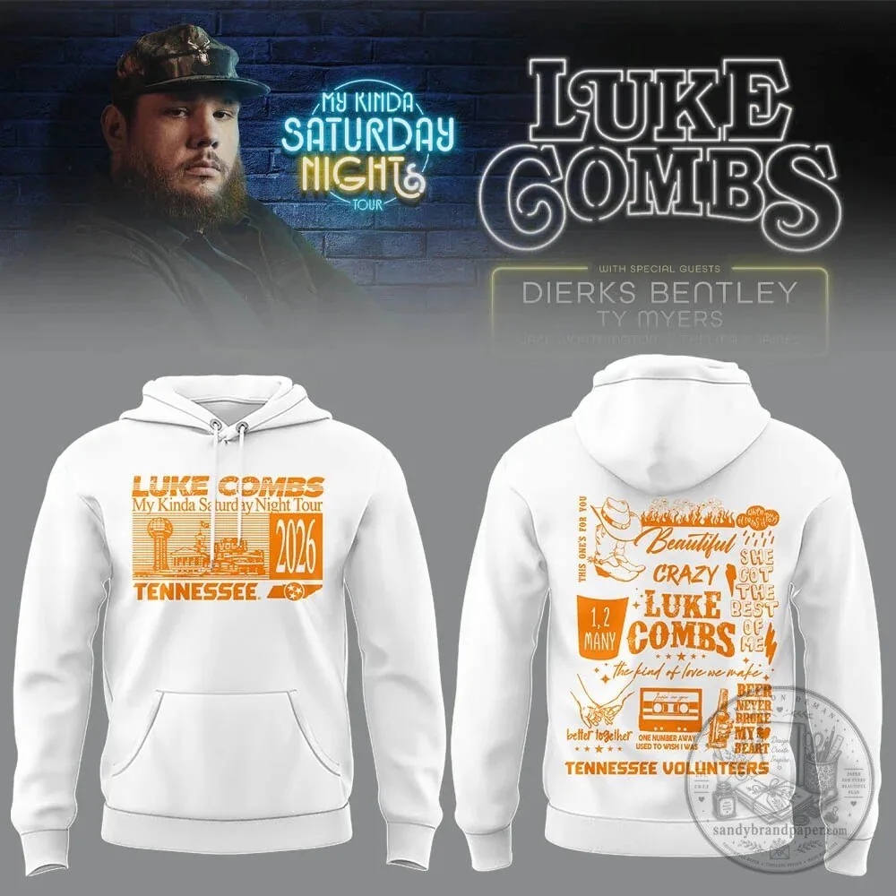 Hoodie for Luke Combs' My Kinda Saturday Night Tour at Neyland Stadium 2026