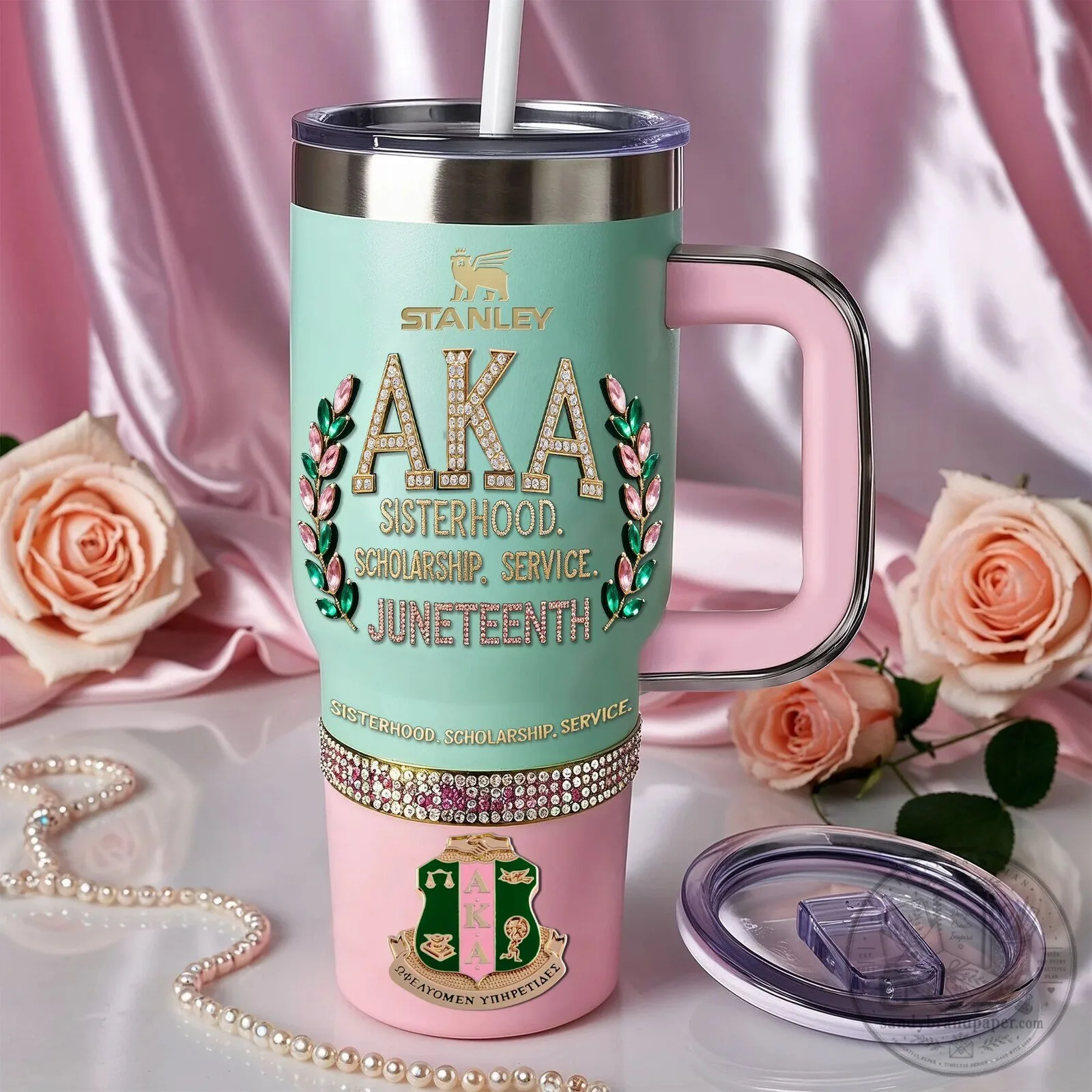 Alpha Kappa Alpha Sorority Incorporated Juneteenth Stanley Tumbler