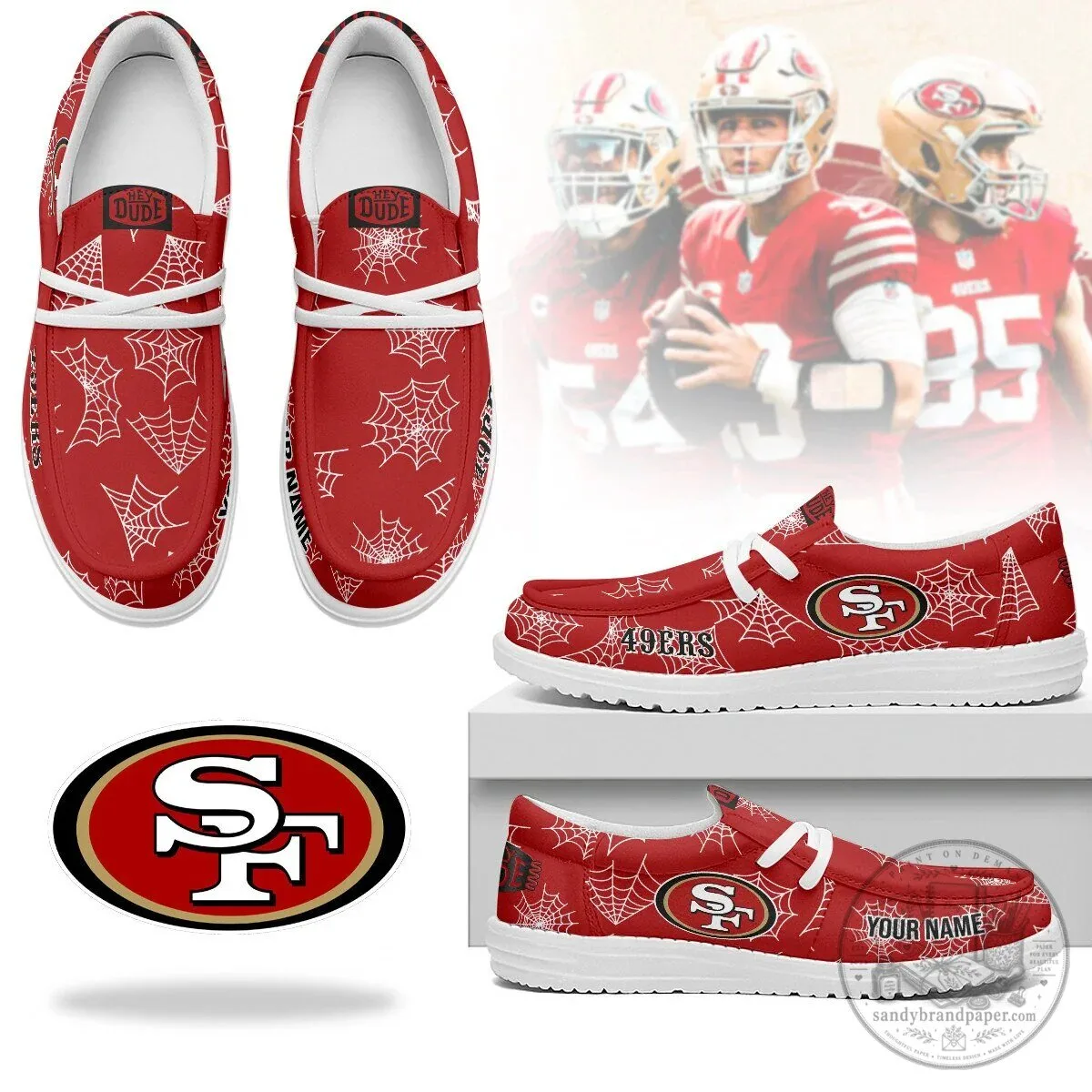 San Francisco 49ers Halloween Skeleton Pattern Hey Dude Shoes 7 San Francisco 49ers Halloween Skeleton Pattern Hey Dude Shoes