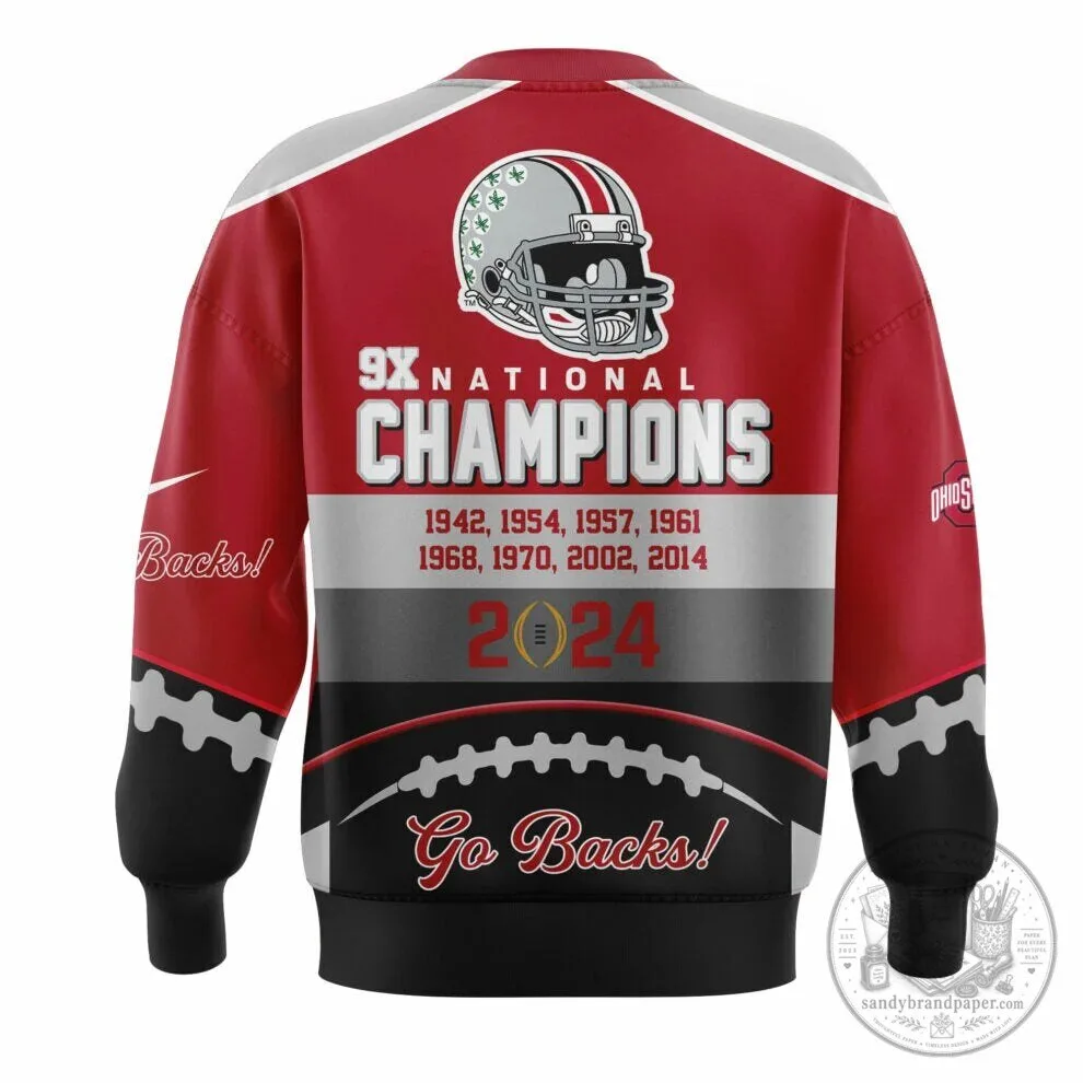 Ohio State Football National Champions Red Black Gray Sweatshirt 6 Ohio State Football National Champions Red Black Gray Sweatshirt