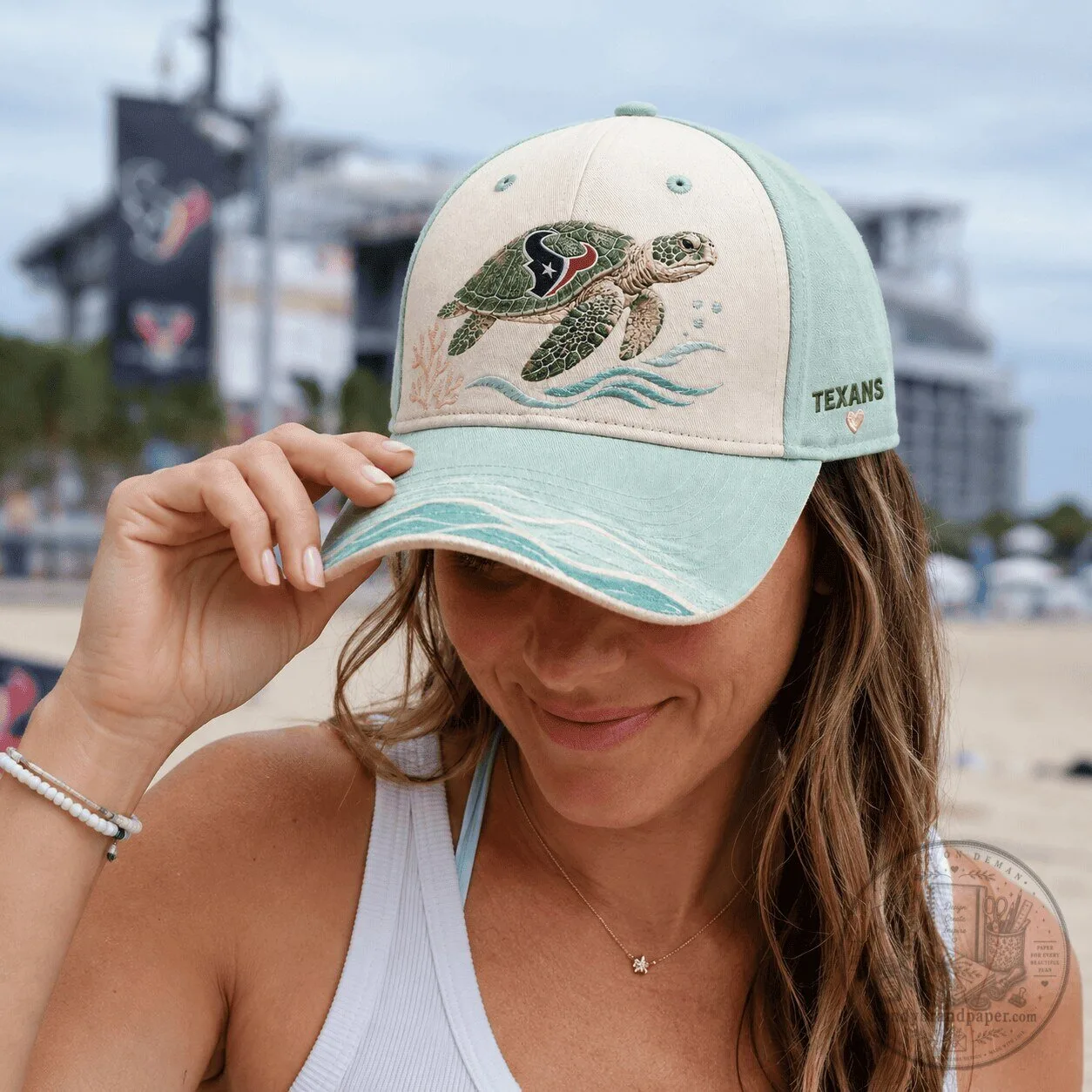 Houston Texans Football Sea Turtle Ocean Graphic Cap Hat