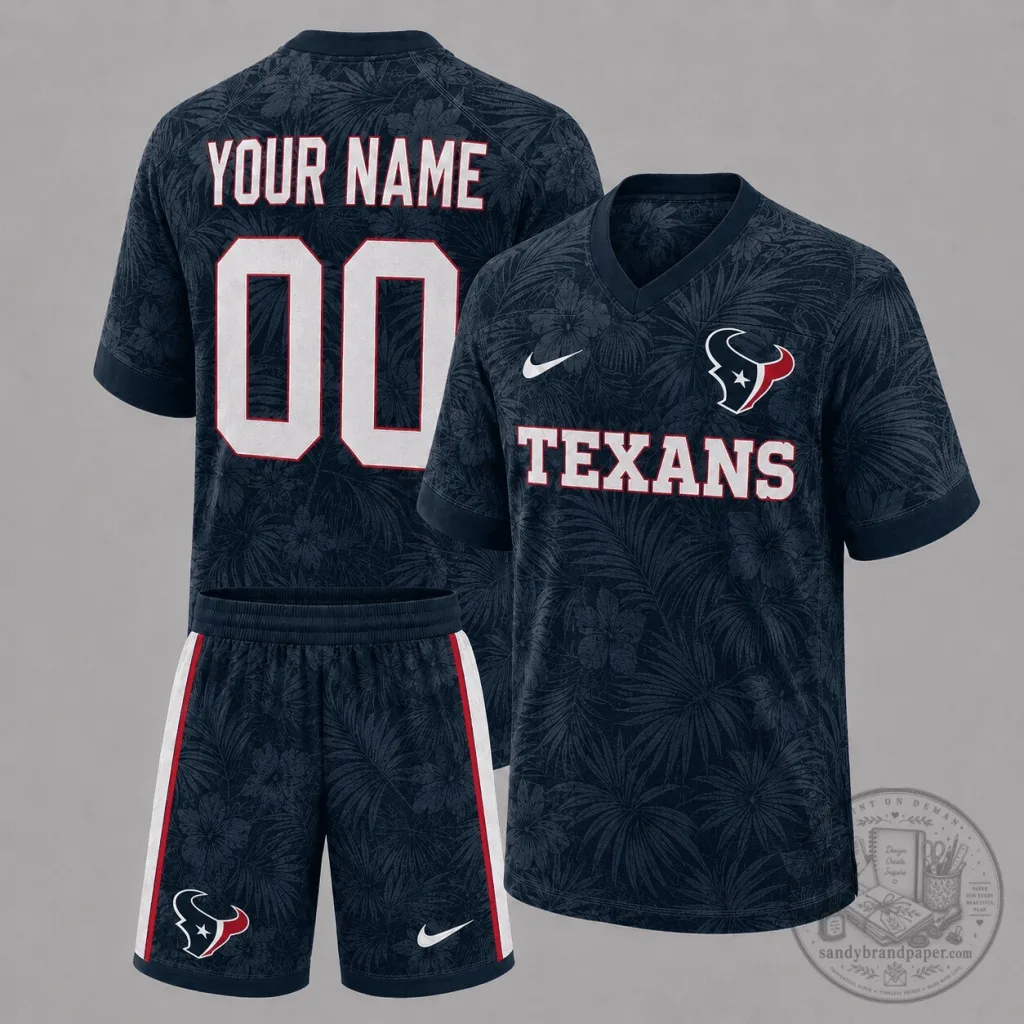 Houston Texans Football Team Custom Name and Number Jersey Set Houston Texans Football Team Custom Name and Number Jersey Set