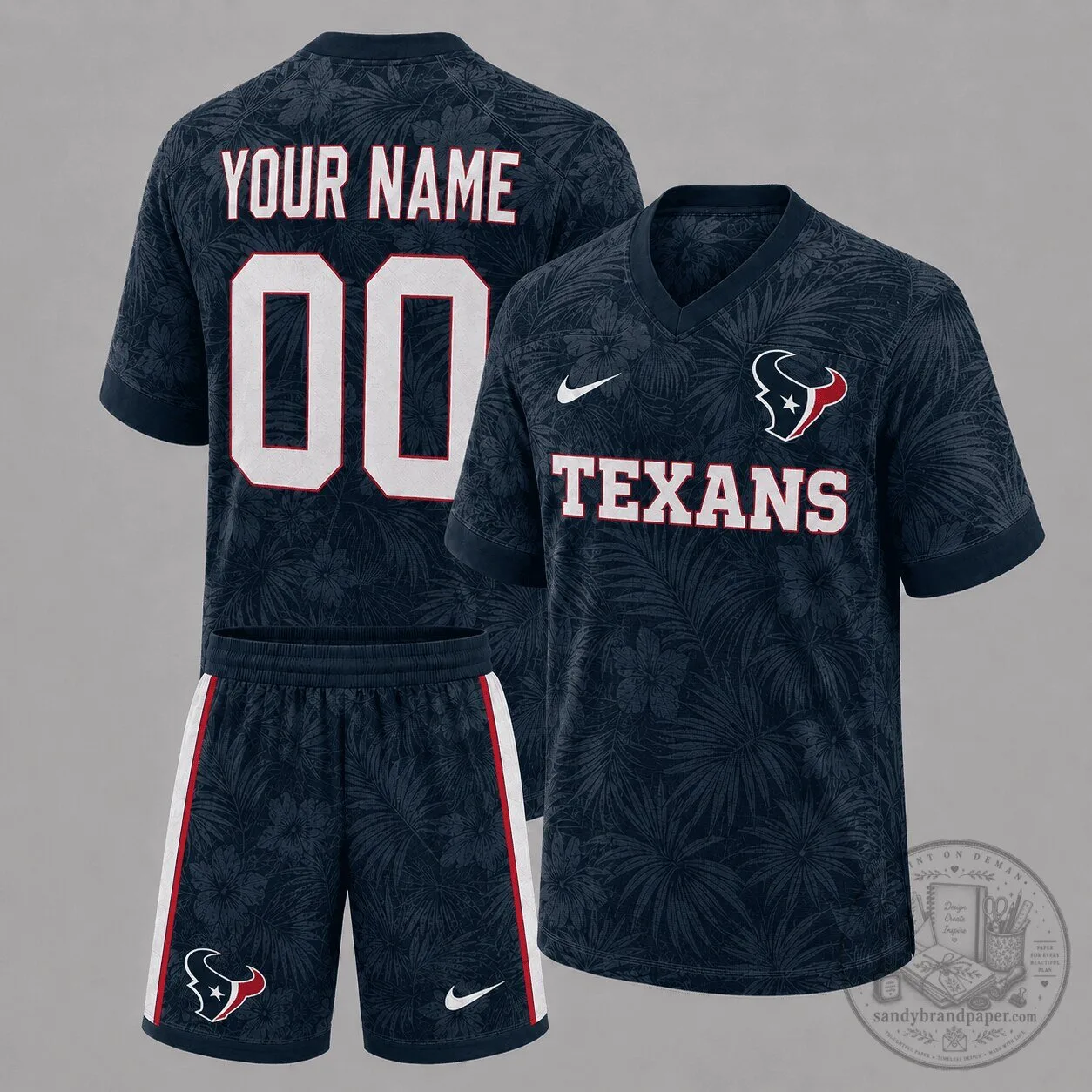 Houston Texans Football Team Custom Name and Number Jersey Set