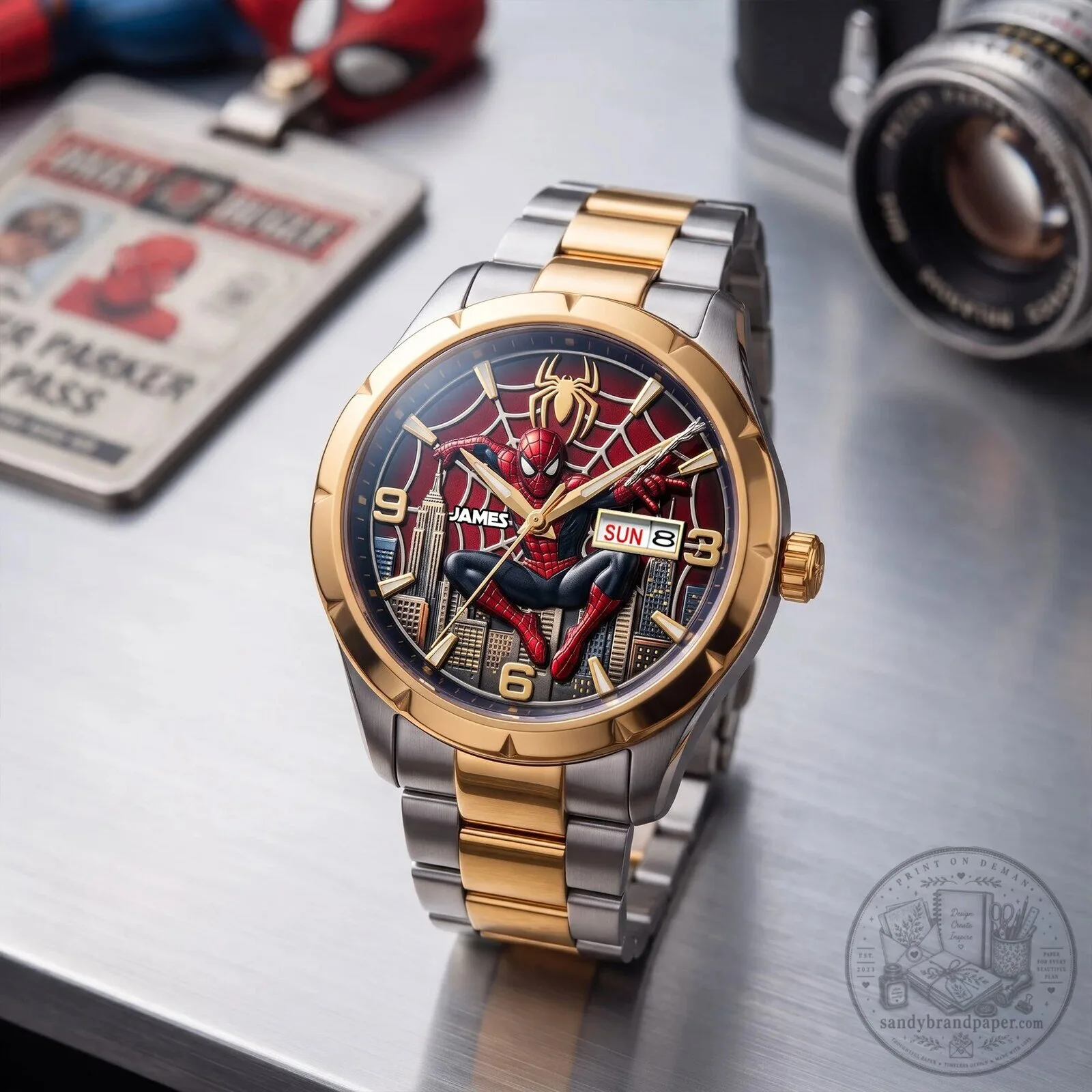 Spider-Man Marvel Comics Superhero Stainless Steel Men's Wrist Watch 8 Spider-Man Marvel Comics Superhero Stainless Steel Men