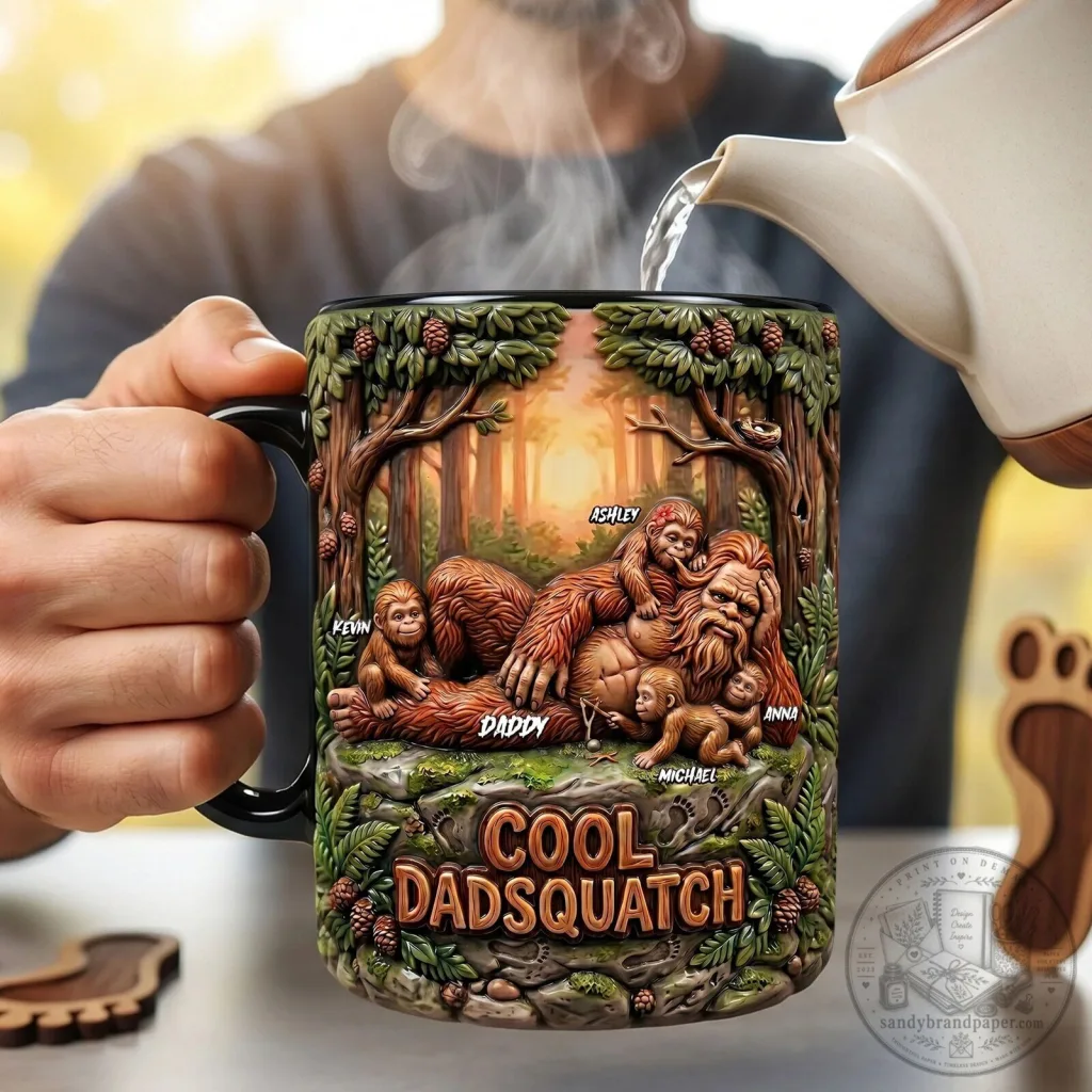 Personalized Cool Dadsquatch Bigfoot Forest Family Mug for Father's Day 13 Personalized Cool Dadsquatch Bigfoot Forest Family Mug for Father's Day