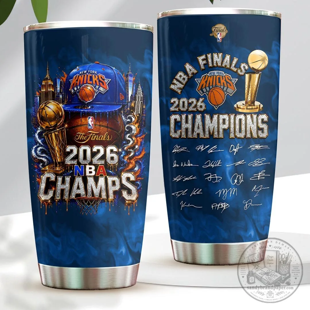 New York Knicks 2026 NBA Finals Champions Commemorative Tumbler Cup