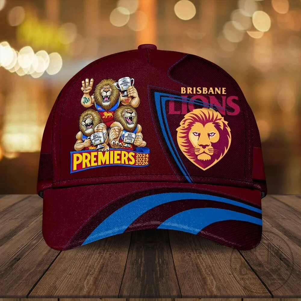 Brisbane Lions Australian Football League Premiers 2024 2025 2026 Sports Cap