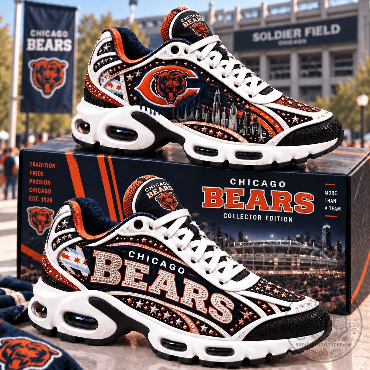 Chicago Bears NFL Football Team Air Max Shoes