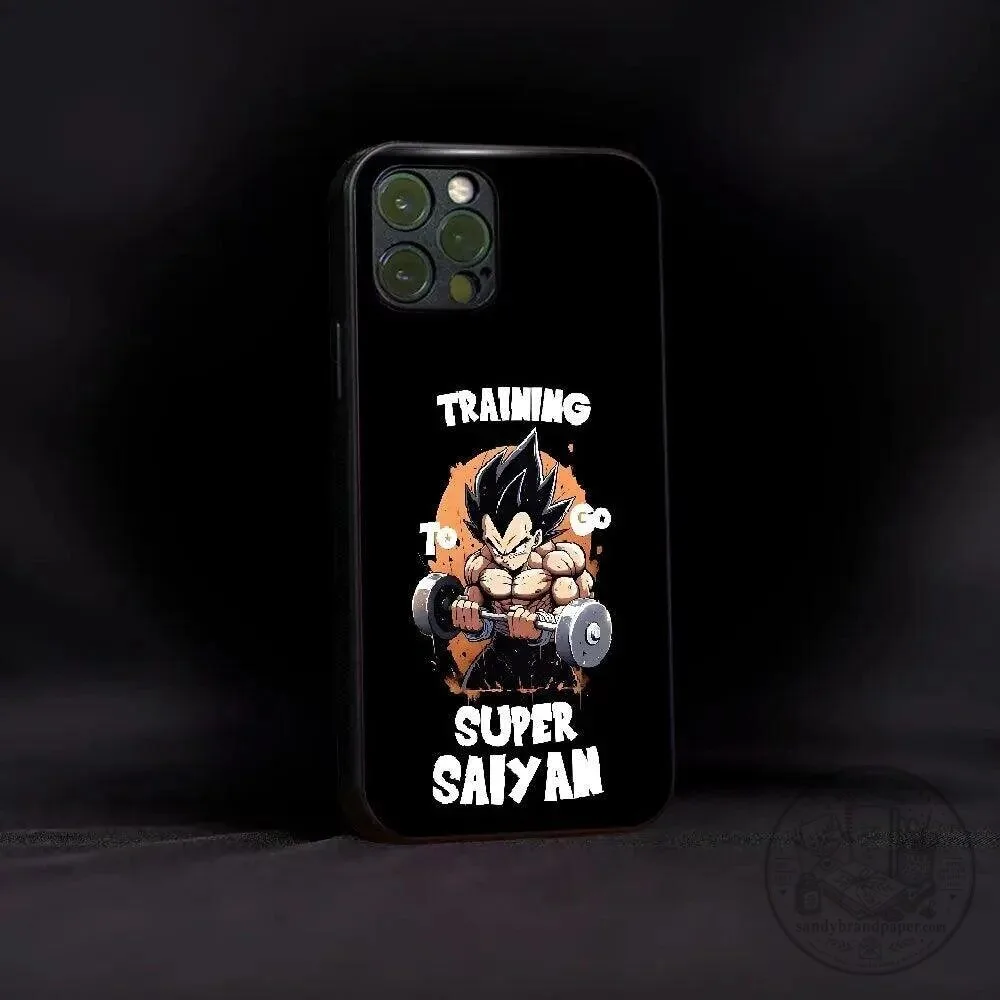 Dragon Ball Z Vegeta Training Super Saiyan Weightlifting Phone Case