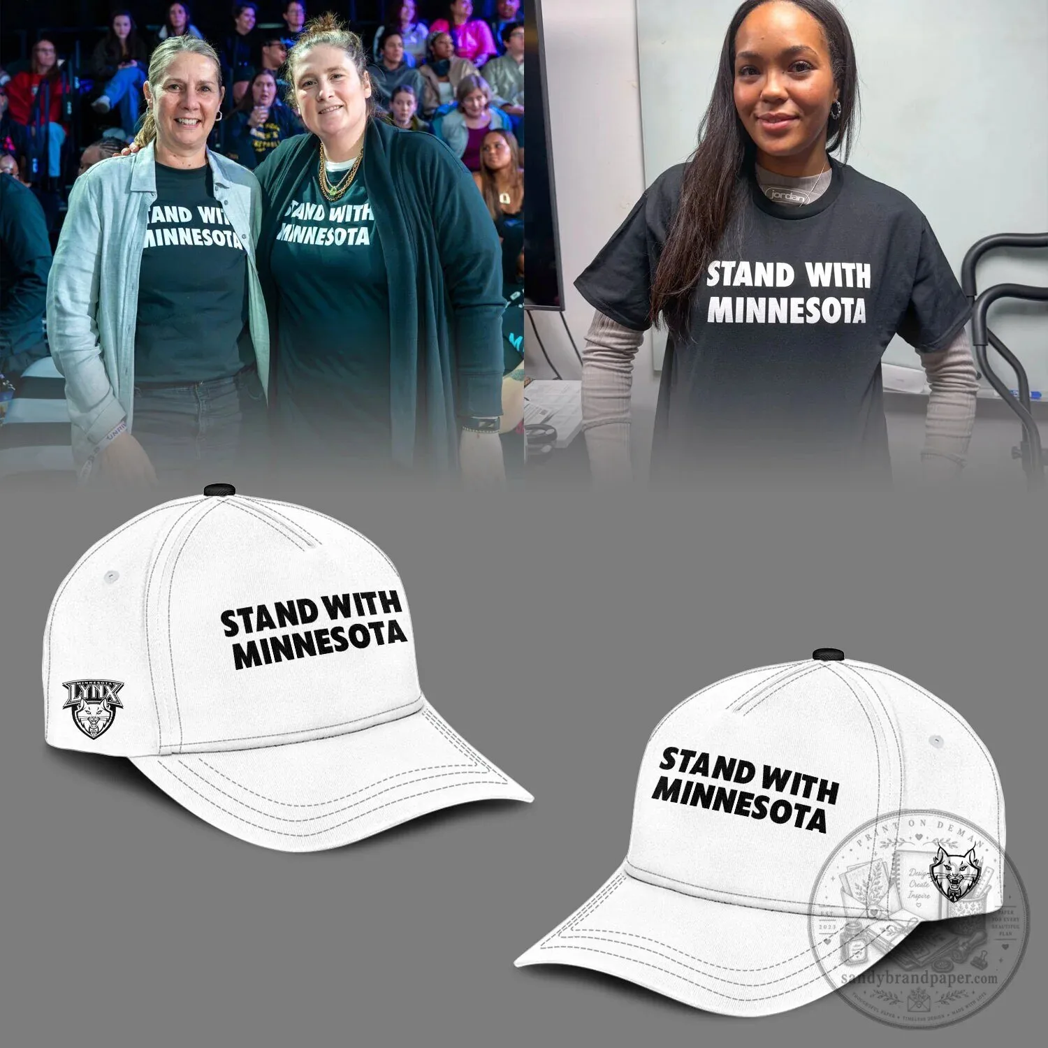 Minnesota Lynx Stand With Minnesota Baseball Cap Hat