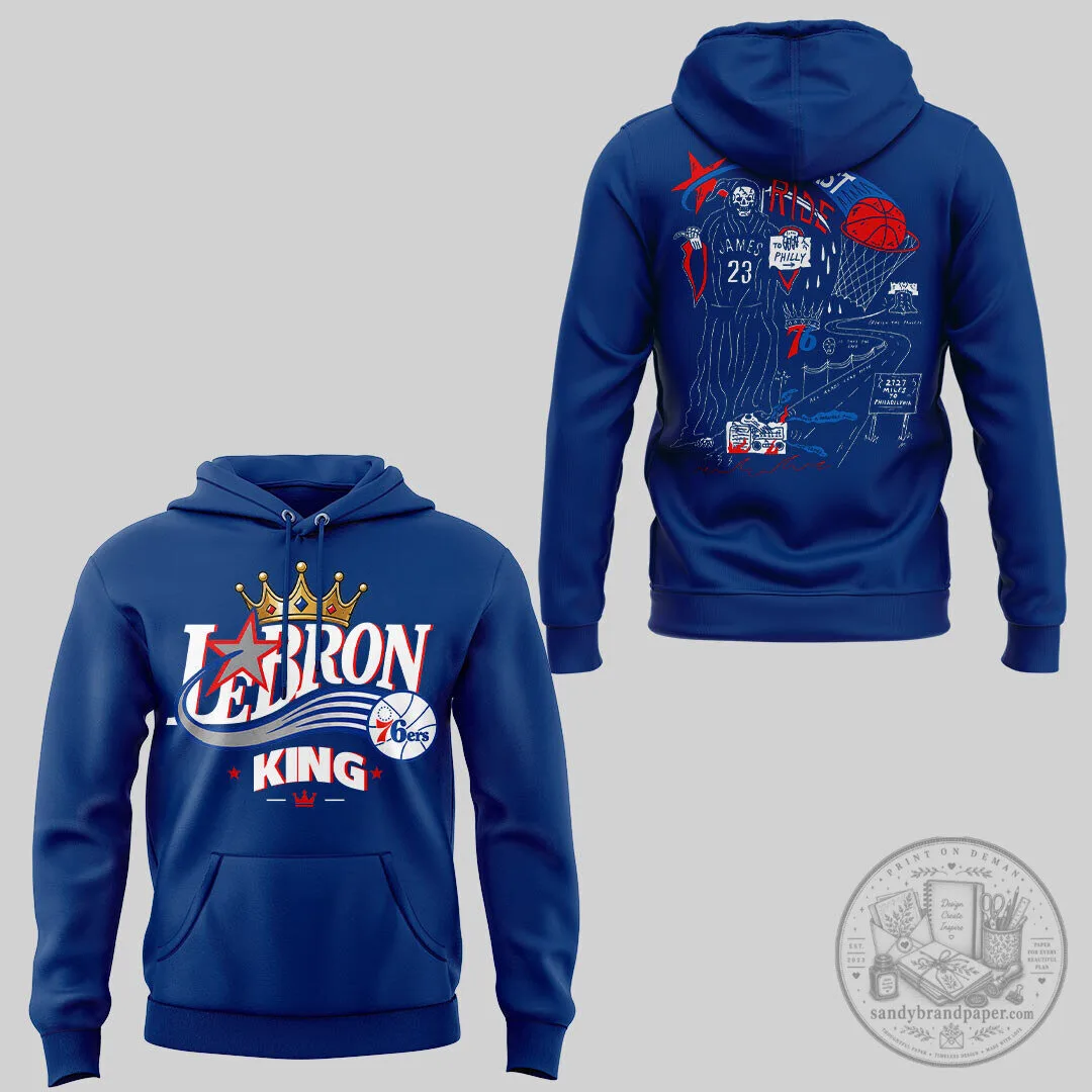 Philadelphia Sixers LeBron James Number 23 Basketball Fan Hoodie 4 Philadelphia Sixers LeBron James Number 23 Basketball Fan Hoodie