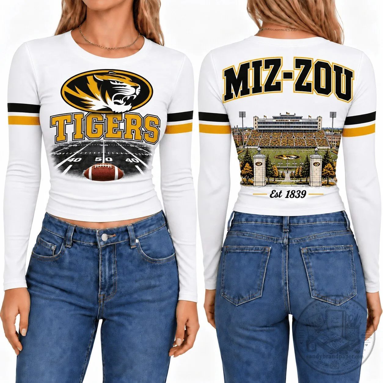 Missouri Tigers Football Stadium Long Sleeve Shirt
