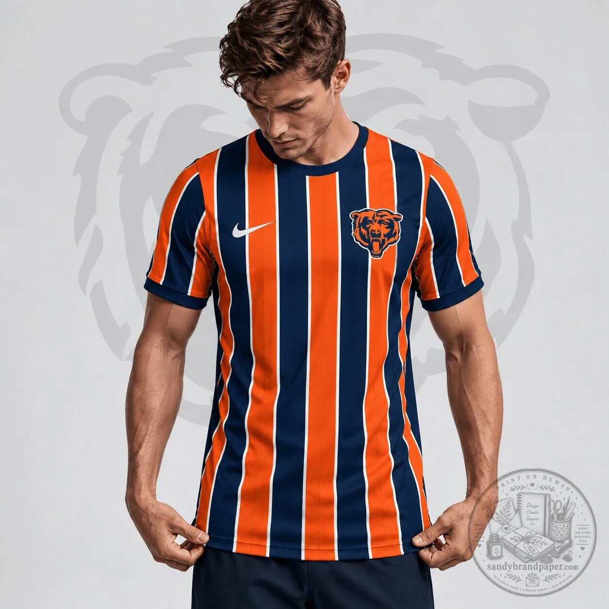 Chicago Bears National Football League Team Crest Vertical Stripe Performance Football Jersey
