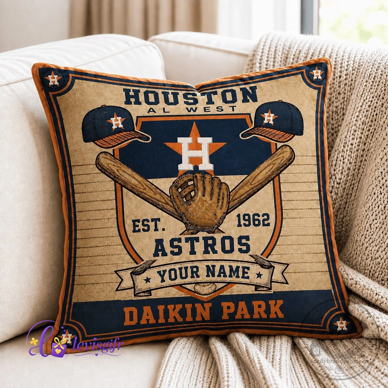 Houston Astros Baseball Vintage Logo Personalized Pillow Case 1 Houston Astros Baseball Vintage Logo Personalized Pillow Case