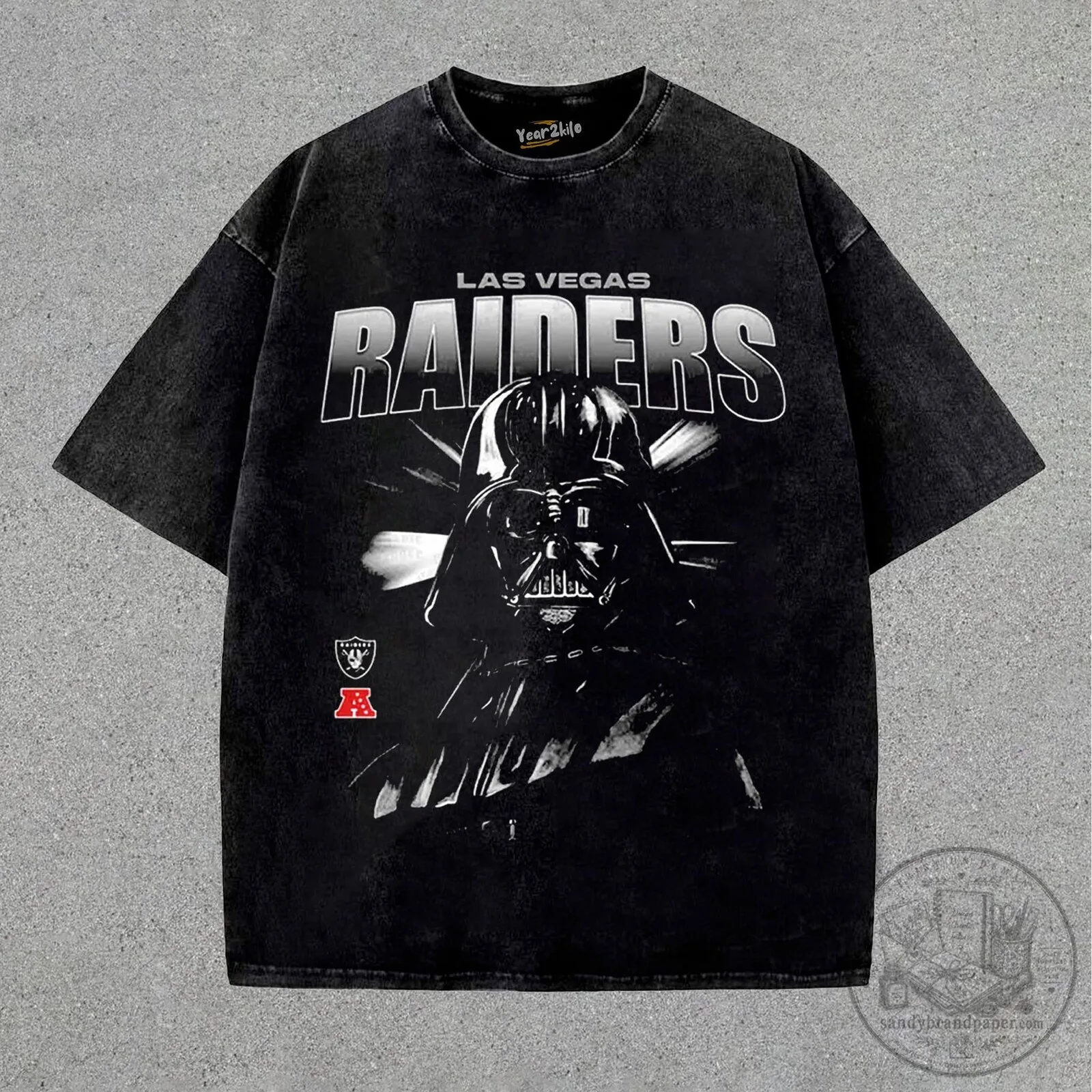 Las Vegas Raiders Darth Vader Star Wars Black T-Shirt