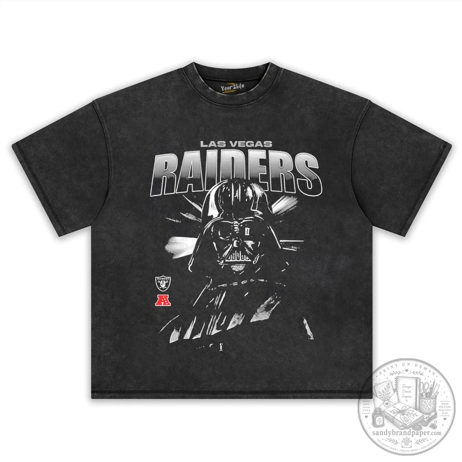 Las Vegas Raiders Darth Vader Star Wars Black T-Shirt 10 Las Vegas Raiders Darth Vader Star Wars Black T-Shirt