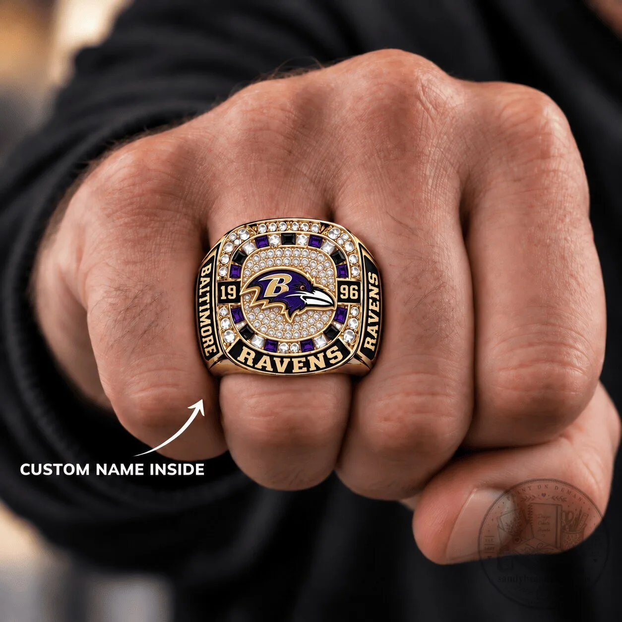 Baltimore Ravens NFL Super Bowl Championship Ring Custom Name
