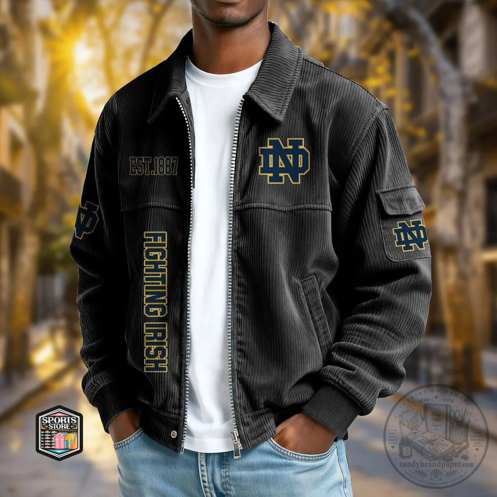 Notre Dame Fighting Irish Est 1887 Corduroy Jacket