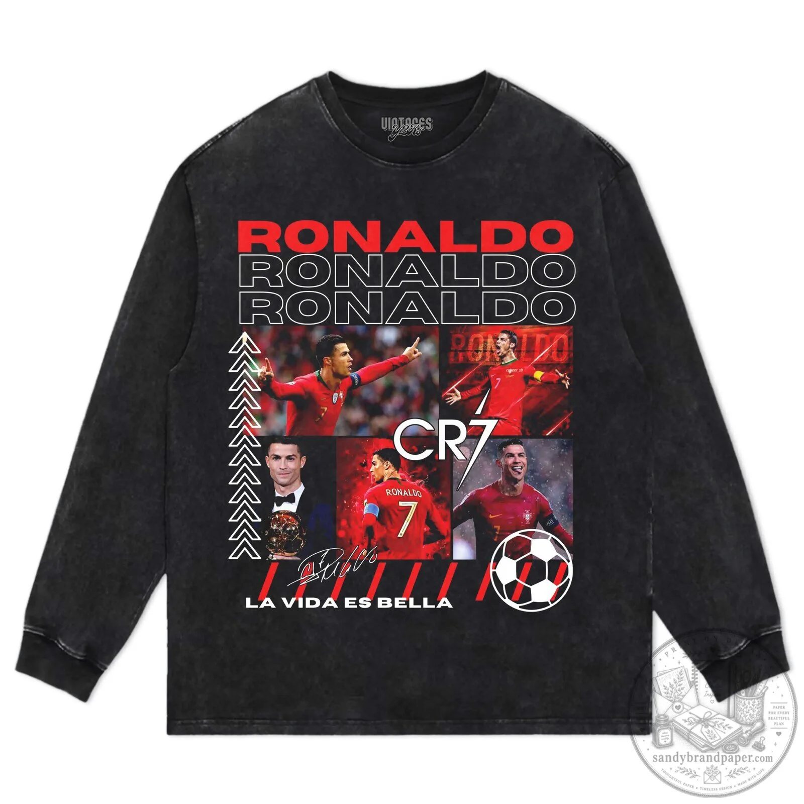 Cristiano Ronaldo Football Legend Collage Graphic Black T-Shirt 18 Cristiano Ronaldo Football Legend Collage Graphic Black T-Shirt
