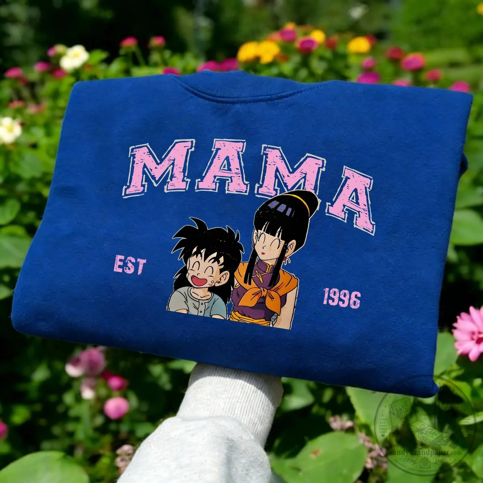 Dragon Ball Z Chi-Chi and Son Gohan Mama Est 1996 Crewneck Sweatshirt