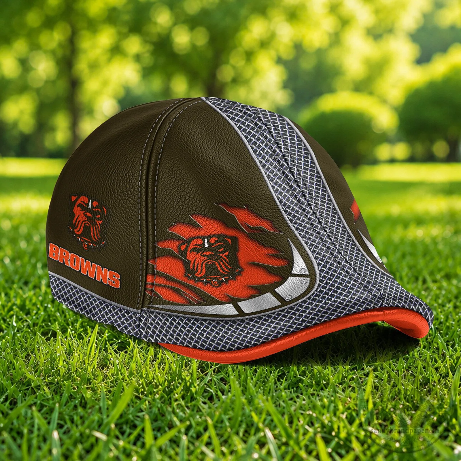 Cleveland Browns American Football Team Bulldog Mascot Flat Cap Hat 5 Cleveland Browns American Football Team Bulldog Mascot Flat Cap Hat