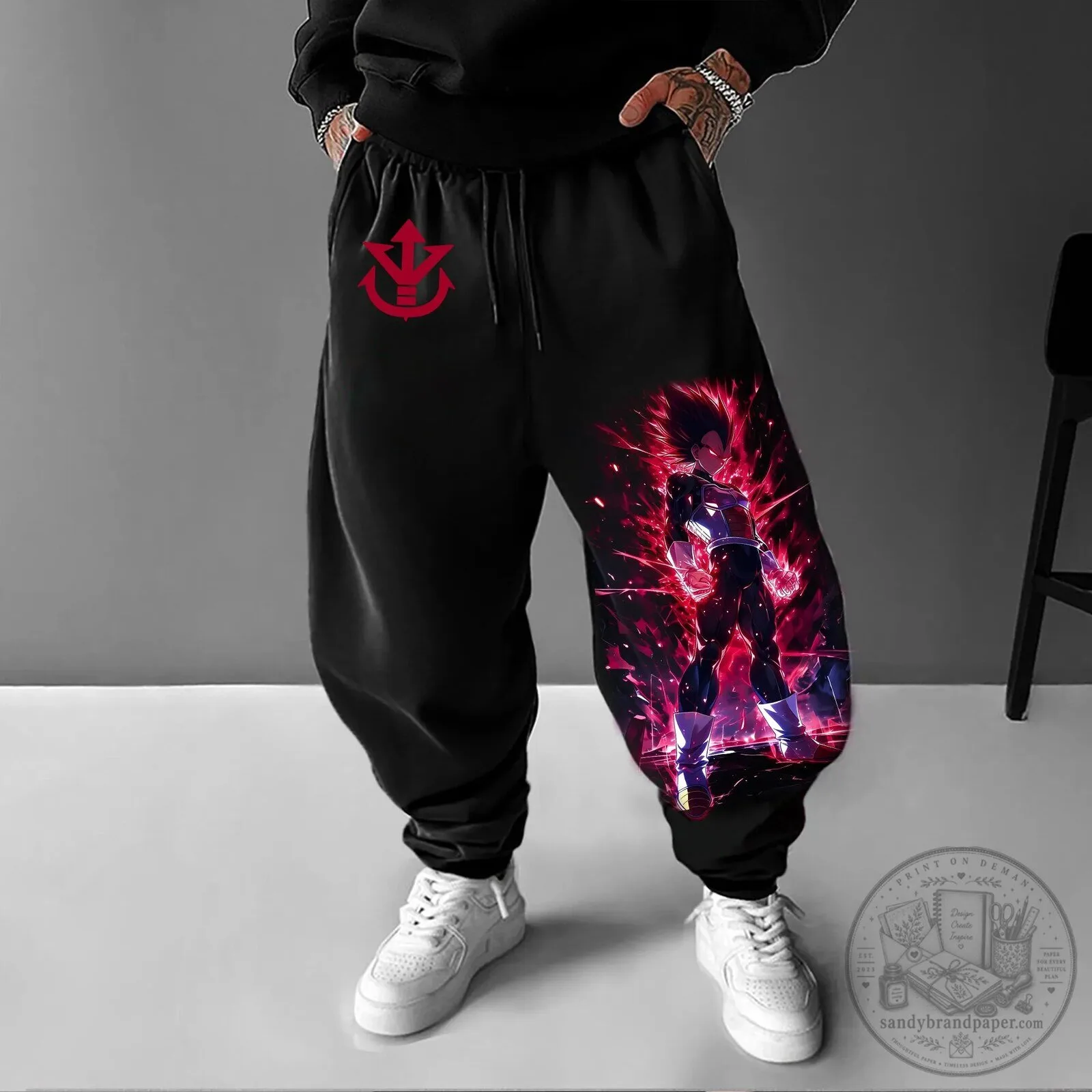 Dragon Ball Super Vegeta Ultra Ego Black Jogger Pants