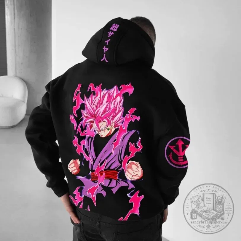 Dragon Ball Super Goku Black Rose Super Saiyan God Anime Hoodie