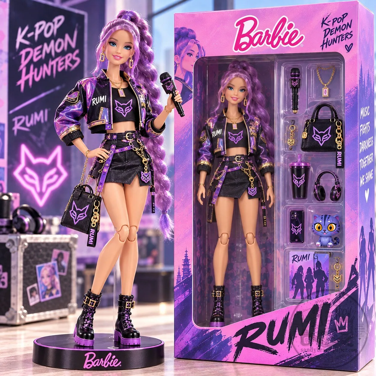 Barbie K-Pop Demon Hunters Rumi Collectible Fashion Doll with Accessories