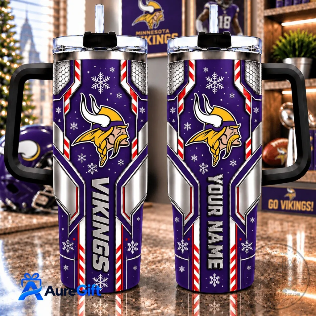 Minnesota Vikings Christmas Kick Off Personalized Stainless Steel Tumbler Minnesota Vikings Christmas Kick Off Personalized Stainless Steel Tumbler