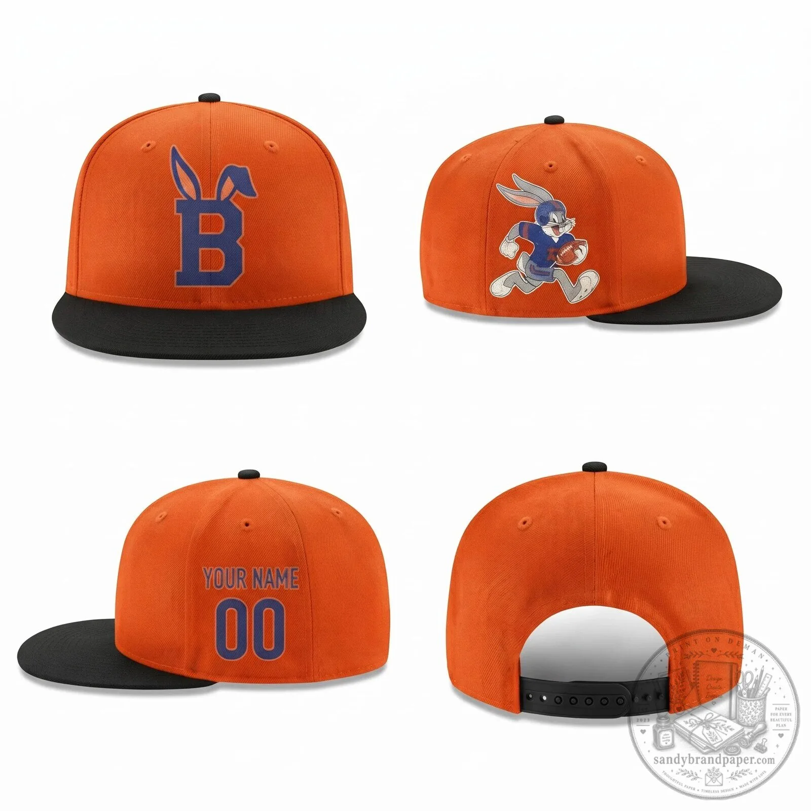 Chicago Bears Bugs Bunny Football Personalized Snapback Cap Hat 5 Chicago Bears Bugs Bunny Football Personalized Snapback Cap Hat